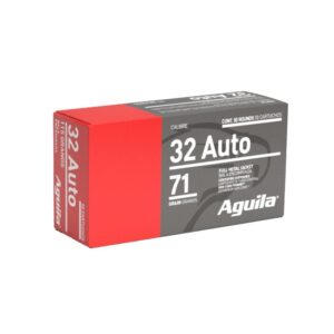 Aguila Handgun Ammunition .32 Auto 71 gr FMJ 905 fps 50/ct