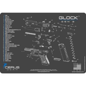 Cerus Gear 12x17 Glock Gen3 Schematic ProMat - Gray