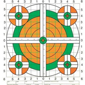 Champion Scorekeeper Targets Fluorescent Orange & Green Bull - 100 yd. Rifle Sight-In 100/Pack