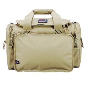 G-Outdoors Large Range Bag with Lift Ports & 4 Ammo Dump Cups-Tan