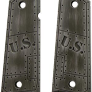 Hogue Govt. Model Aluminum - 1911 U.S. Green Distressed Grip