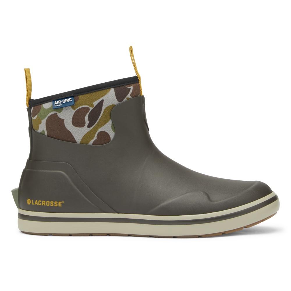 LaCrosse Mens Alpha Deck Boot 6" Olive/Camo Size 11