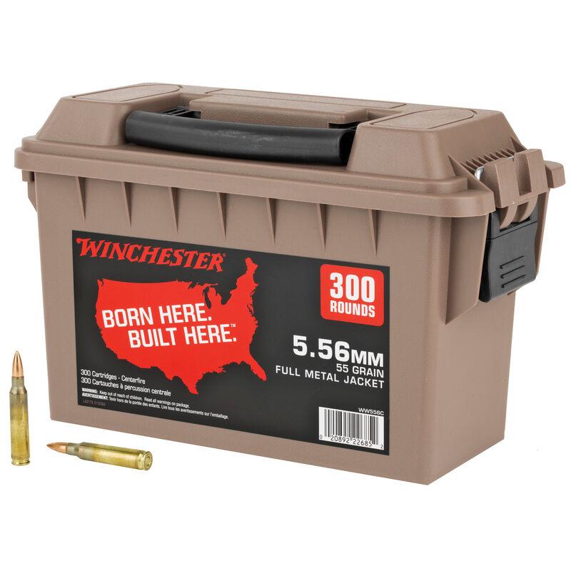 Winchester Lake City M193 Rifle Ammunition 5.56mm 55 gr. FMJ 3270 fps 300/ct (Polymer Ammo Can)
