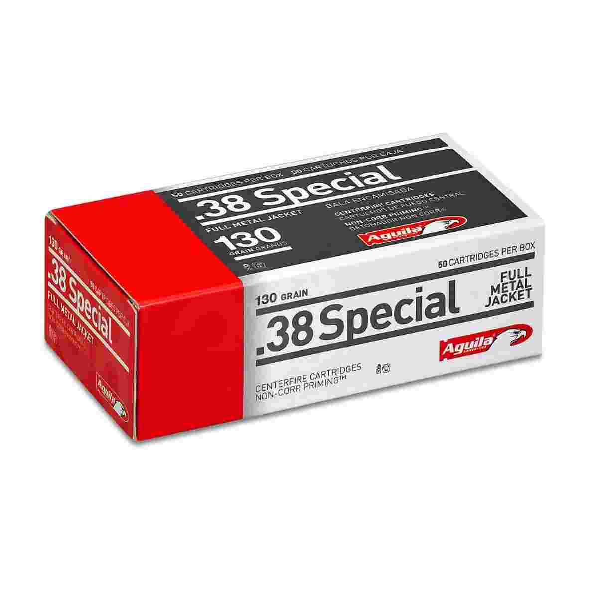 Aguila Ammunition .38 Special Handgun Ammo - 130 Grain | FMJ | 50rd Box