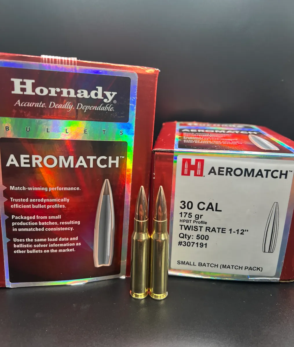 308 175gr Hornady Aeromatch HPBT - New - Image 2
