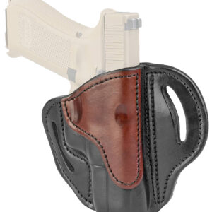 1791 Gunleather BH21BLBR BH2.1 OWB Size 2.1 Black/Brown Leather Belt Slide Compatible w/Glock 17/S&W M&P Shield/Springfield XD Right Hand