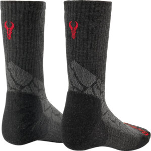 Badlands Lw Merino Crew Sock Blk/Gry Large