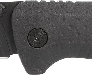 S.O.G SOG13110143 Adventure LB 3.50" Folding Drop Point Plain Black TiNi 5Cr15MoV Blade, Black Textured GRN Handle