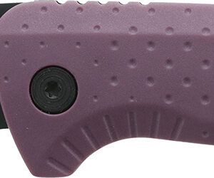 S.O.G SOG13110443 Adventure LB 3.50" Folding Drop Point Plain Black TiNi 5Cr15MoV Blade, Dark Purple Textured GRN Handle