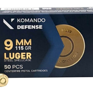 Dickinson LLC BRASS/STL9mm Luger 115gr Full Metal Jacket 50 Per Box/20 Case