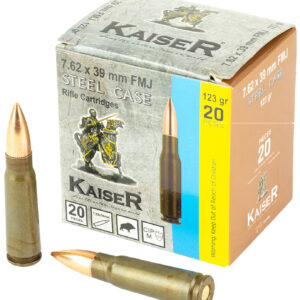 Century Arms AM8313 Kaiser  7.62X39 123gr Full Metal Jacket 20 Per Box/50 Case