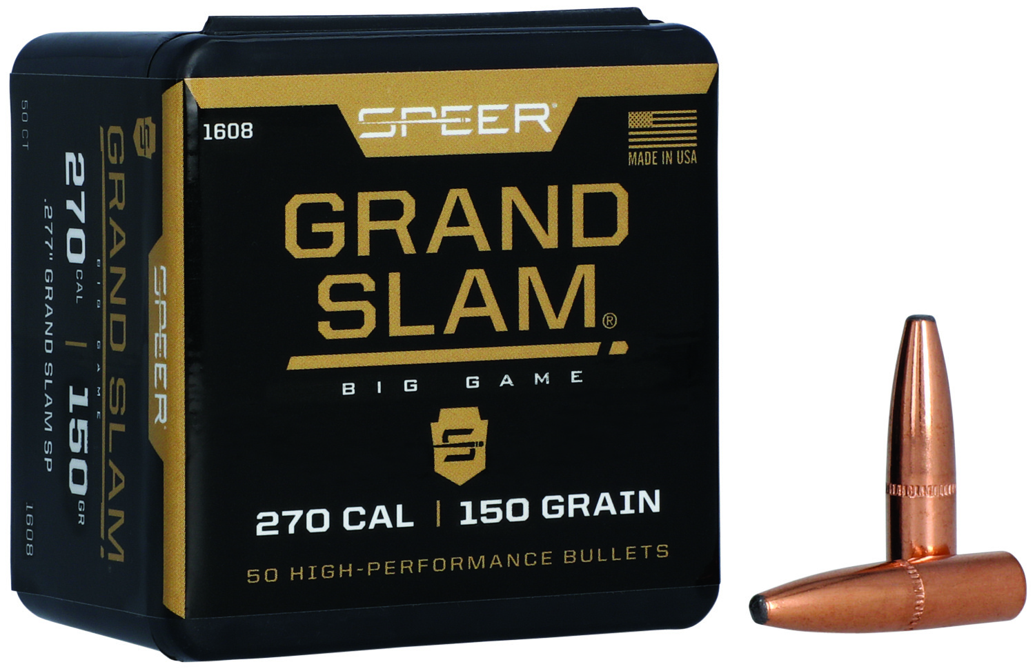 Speer 1608 Grand Slam 270Cal 150gr Soft Point 50 Per Box/5 Case