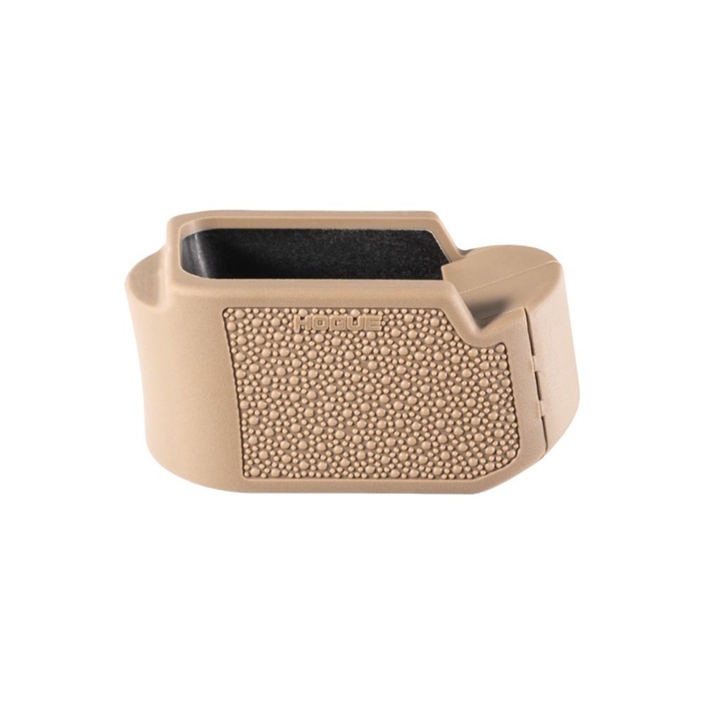 Hogue Overmolded Rubber Grip Extension Base Pad for Glock 26 FDE
