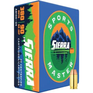 Sierra Sports Master Handgun Ammunition .380 Auto 90 gr JHP 990 fps 20/ct
