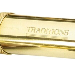Traditions Muzzleloader Deluxe Tubular Brass Flask with Valve - 2 oz