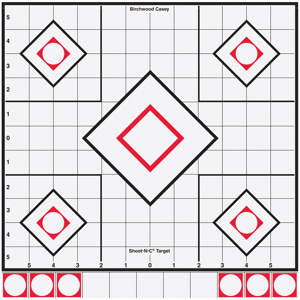 Birchwood Casey Shoot-N-C Target 8 in. Black/White Sight-In 5 pk.