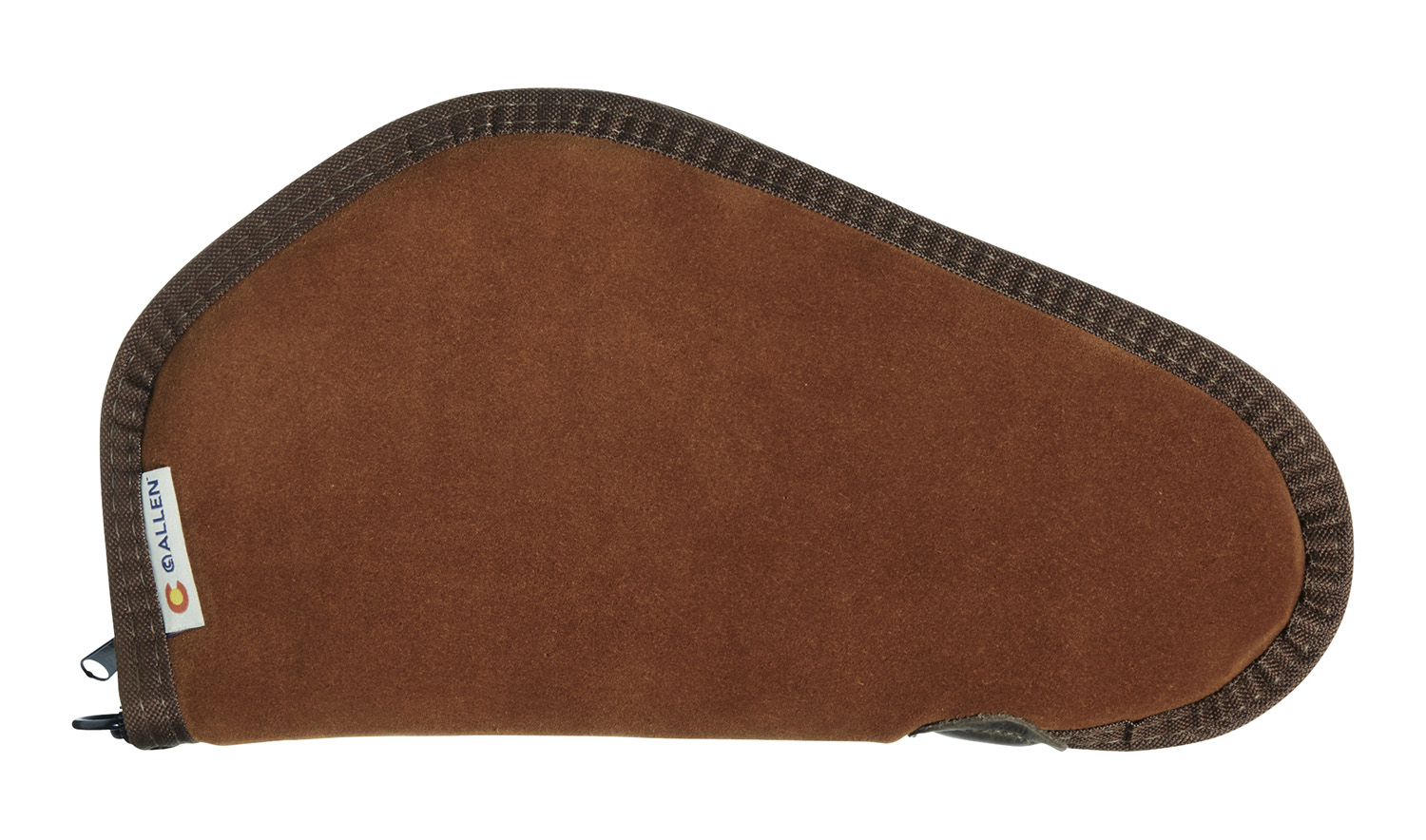 Heritage Cases 8611 Handgun Case Brown Suede w/Black Trim, Faux Sherpa Lining & Foam Padding, Lockable Zippers 11" L