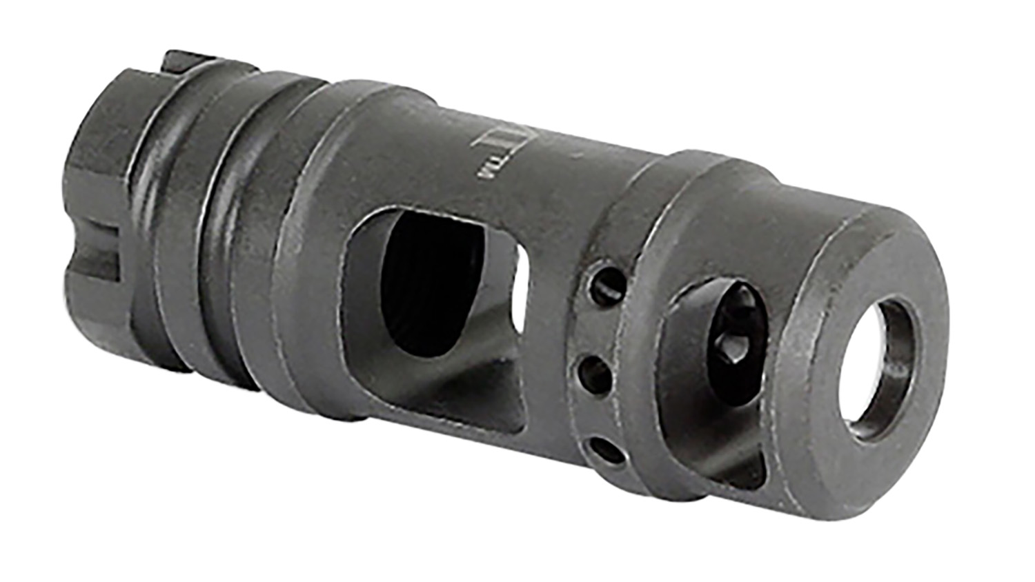 Midwest Industries MIMB6 Muzzle Brake Black Phosphate Steel with M14x1 LH Threads for 30 Cal AK-Platform