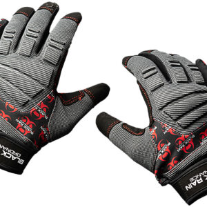 Black Rain Ordnance TACTGLOVEGRY/BLK/RD Tactical Gloves Black/Gray/Red Medium Velcro