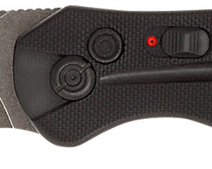 CobraTec Knives BLKDIABLOAUTO Diablo  3.50" Folding Black Stonewashed D2 Steel Blade, 4.75" Black Textured G10 Scales Handle