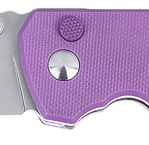 CRKT 2495P SQUID XM 2.95" Folding Plain Stonewashed 14C28N Steel Blade, Purple G10 Handle