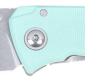 CRKT 2522B Tuna EDC Compact 2.73" Folding Plain Stonewashed 14C28N Steel Blade, G10/SS Handle