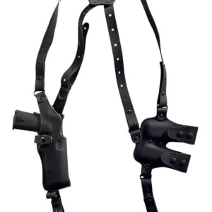 1791 Gunleather NSS2.4SBLVR Optic Ready Shoulder Vertical Black Fits Sig P320 Right Hand