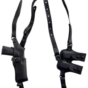 1791 Gunleather NSS1SBLVR Optic Ready Shoulder Vertical Black Fits 1911 Right Hand