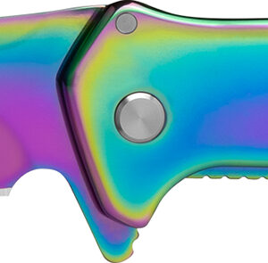 Kershaw 2044RBW Outcome  2.80" Folding Drop Point Plain Polished Rainbow PVD 8Cr13MoV SS Blade, Polished Rainbow PVD Stainless Steel Handle