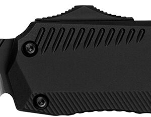 Kershaw 9000R Livewire  Automatic 3.30" OTF Reverse Tanto Plain Black PVD Flats/Satin Grinds CPM MagnaCut Steel Blade, Black Anodized Aluminum Handle