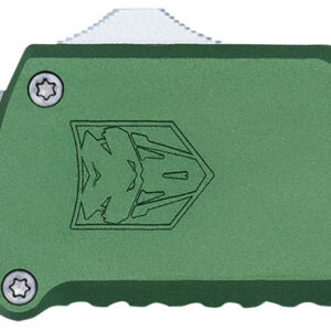 CobraTec Knives CTOTFUTODG Utility OTF Plain Aluminum Blade, 3.38" OD Green Aluminum Handle