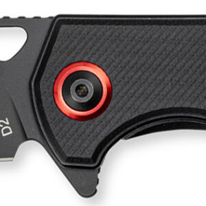 CobraTec Knives CTWOLVERINEG10 Wolverine 3.13" Folding Drop Point Plain Black Stonewashed D2 Steel Blade, 4.25" Black Textured G10 Scales Handle