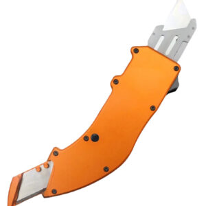 Templar Knife Squire Utility OTF Razor Plain Orange Anodized 5.38" Aluminum Handle