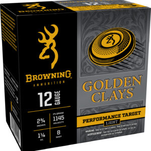 Browning Ammo BGC128 Golden Clays 12Gauge 2.75" 1 1/8oz 8Shot 25 Per Box/10 Case