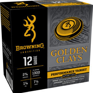 Browning Ammo BGC12SC7 Golden Clays 12Gauge 2.75" 1 1/8oz 7.5Shot 25 Per Box/10 Case