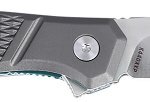 CRKT K440XXP SCAR EDC 3.30" Folding Plain Satin D2 Steel Blade, Gray Textured Aluminum Handle