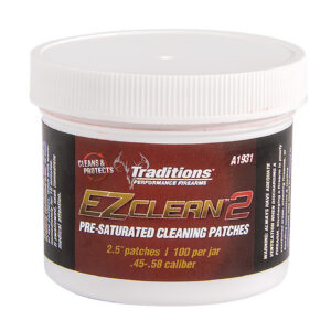 Traditions A1931 EZ Clean 2 Cleaning Patches Multiple .45 .54 Cal 100 Per Jar
