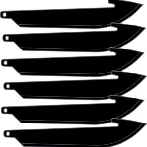 OUTDOOR EDGE 3.5" REPLACEMENT - BLADES 6-PACK BLACK BLADES