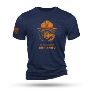 Nine Line 2A Bear Navy Triblend T-Shirt L