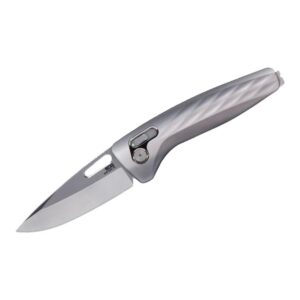 SOG Knives One-Zero XR Folding Knife 3-1/10" Drop Point Blade Silver Black Box