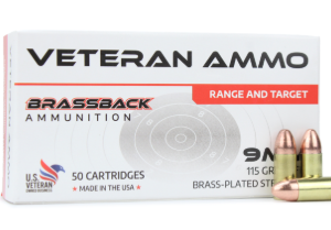 HYPERION BRASSBACK  9MM 115GR 50RD/BX 20BX/CS BRASS PLATED STEEL