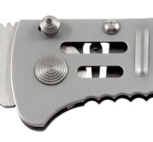 S.O.G SOG-SJ31-CP SlimJim 3.18" Folding Clip Point Plain Satin AUS-8A SS Blade Bead Blasted 420 Stainless Steel Handle Includes Belt Clip